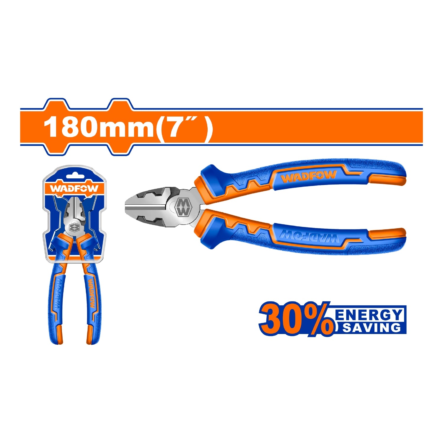 Alicate de corte diagonal de alta palanca 7" Ahorro de energía del 30% Mango cómodo. Acabado pulido.