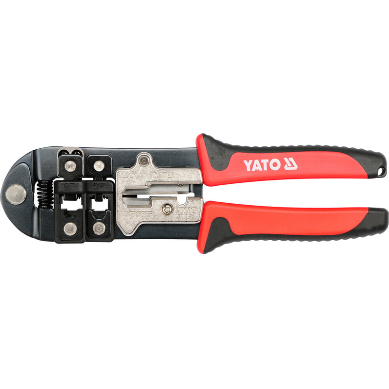 Herramienta engarzadora crimpadora prensadora para cable coaxial telefónico y data