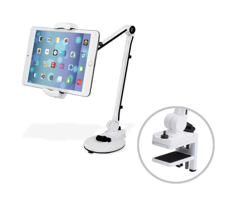iFocus, soporte para tableta / teléfono inteligente de movimiento completo, succión + abrazadera