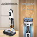 Trapeador fregona Mopa Aspiradora electrica inteligente inalámbrica recargable, Mopea y aspira, agua seco y húmedo 170W batería  2600 mAh función de autolimpieza