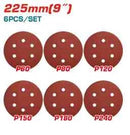 Lija circular para lijadora de drywall Compatible con máquina UTWS10501. 6 hojas. Granos varios