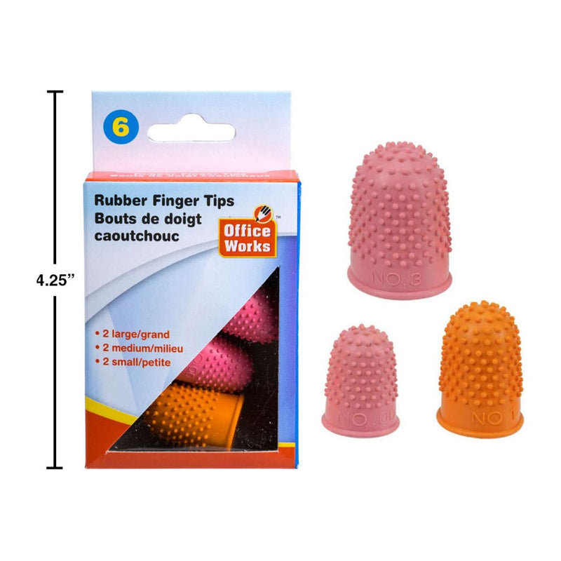 Puntas de goma para dedos de 6 piezas