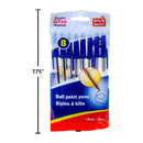 Bolígrafos de bola de 6,25 ", 8 piezas, azul