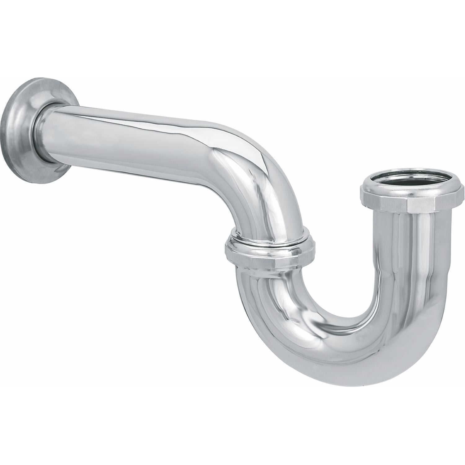 Trampa metálica para lavamanos sin contra para desague