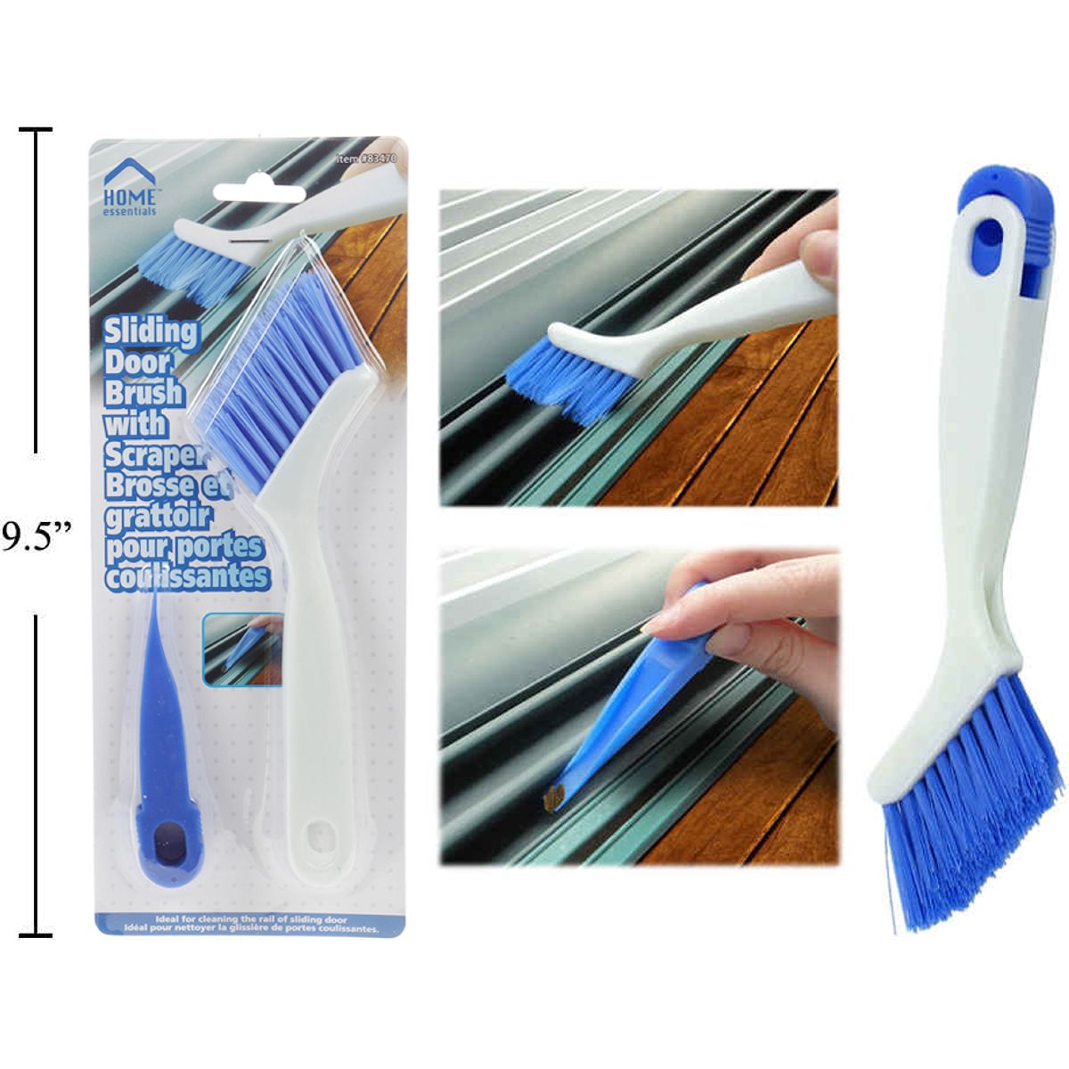 Cepillo para puerta corrediza con raspador