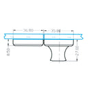Cerradura puertas dobles para pegar con fotocurado UV.