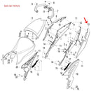 Covertor trasero superior izquierdo blanco con calcomanias (TNT25)