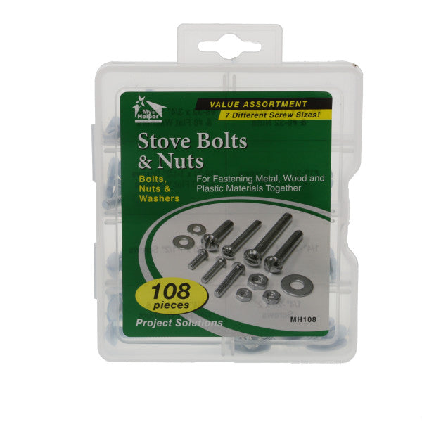 (108 piezas) Kit surtido de tornillos, tuercas y arandelas