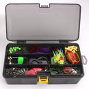 Caja 168 Pzas. Señuelos anzuelos ganchos pinza