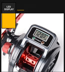 Carrete pesca casting contador digital Zurdos