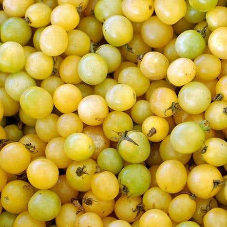 Semillas de tomate cherry blanco (100% Heirloom/No Híbrido/No GMO). 15 semillas aproximadamente