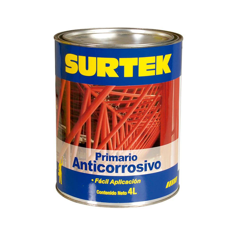 Esmalte Primario Anticorrosivo Rojo Óxido 4Lt Surtek