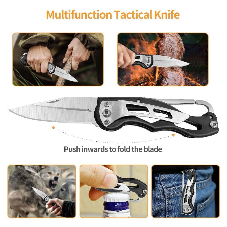 Kit de supervivencia y defensa 18 en 1, para exteriores.