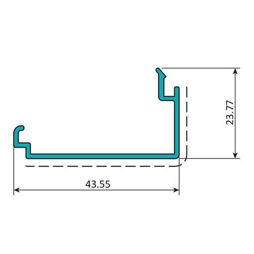 Cierre Pilastra. Espesor 1.2 Mm. Largo 5.85 Mts. Acabado Anodizado Bronze 15 Micron. (D3-P1-A1-06-11