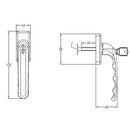 Manilla Multipunto Para Sistema CM75. Acabado Blanco. Incluye Cilindro Y Llave.