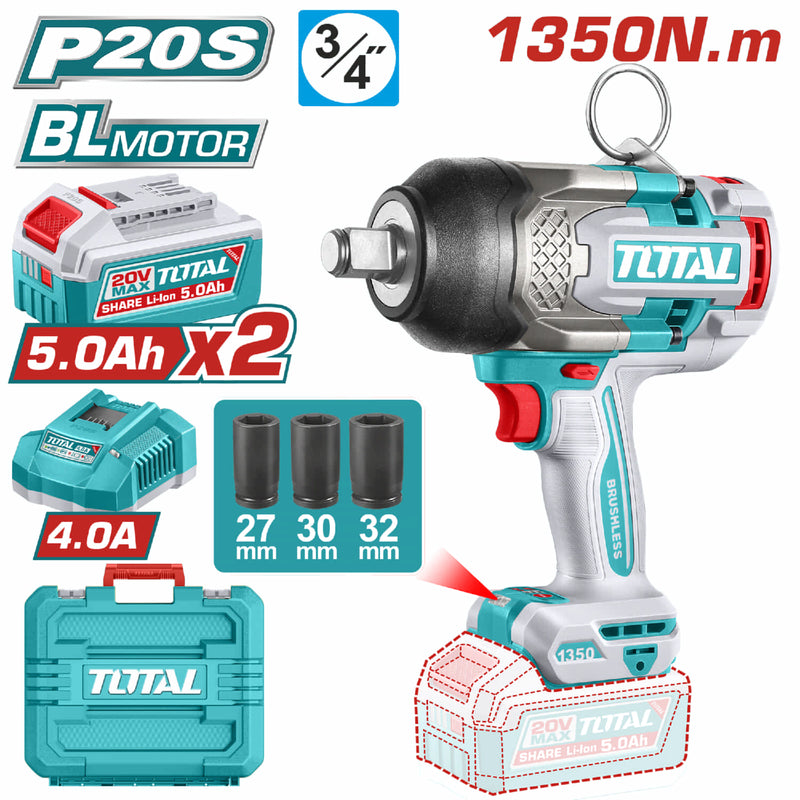 Llave Impacto Dado Cuadrado 20V 3/4