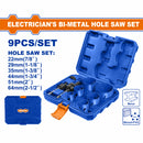 Sierras perforadoras bimetálicas para electricistas. Set 9 piezas