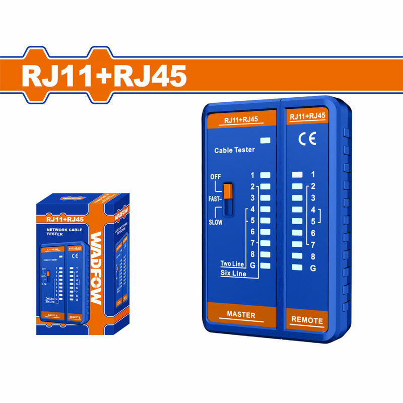 Probador de Cable de Red Multifuncional RJ11+RJ45. Apagado automático. Tester de Cable. Medidor