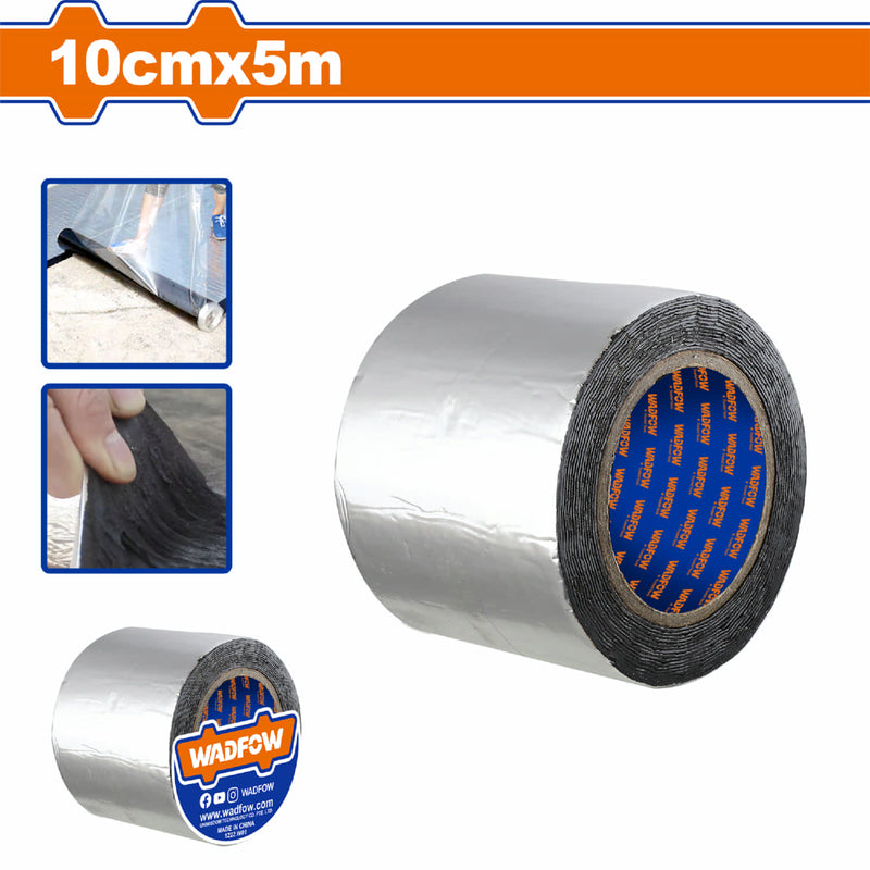 Cinta adhesiva de aluminio 4" 10cmx5mts Esp: 0.2mm. Alta Viscosidad. Ideal para techos. Tape para techos tapagoteras