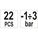 Bomba presión vacío de mano 22 piezas kit purga líquido frenos y embrague sistema hidráulico etc