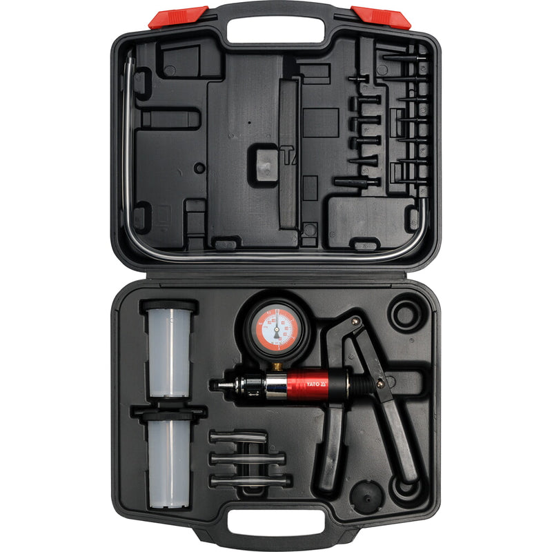 Bomba presión vacío de mano 22 piezas kit purga líquido frenos y embrague sistema hidráulico etc