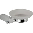 Jabonera de cristal, con acabado opaco. Ideal para jabón de barra