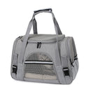 Bolsa transportadora para mascotas. Color Gris. Tamaño 45x24x28cm.