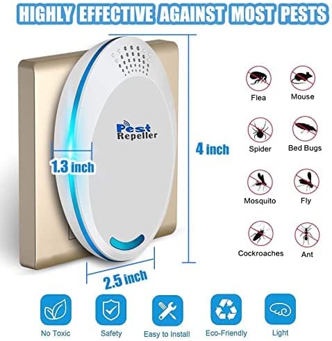 Repelente ultrasónico de plagas. (4 Pzas)