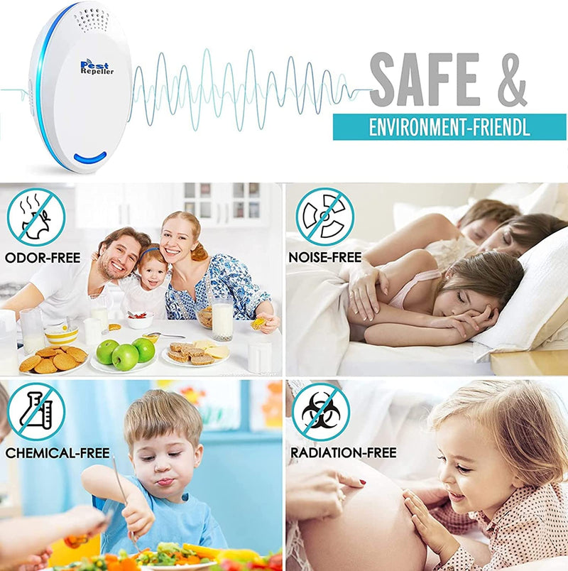 Repelente ultrasónico de plagas. (4 Pzas)