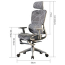 Silla de Oficina Ergonomica y Gaming con Soporte 3D y Reclinación. Cómoda silla de computadora, Color gris para escritorio.
