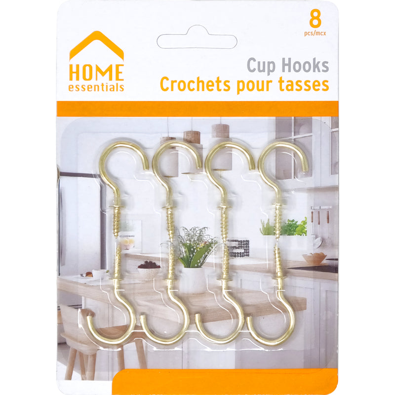 H.E. Ganchos de metal para tazas, 8 piezas, 1.5 ", b / c