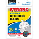 Bolsas de basura cocina de 10 piezas, 20 x 22 &quot;, blancas