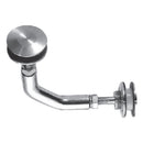 Conector de 90° para fachadas. Perforacion en vidrio 36mm. Satinado.