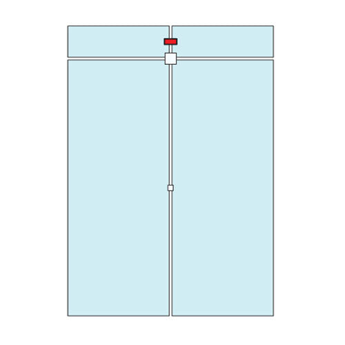 CONECTOR DOBLE DE VIDRIO - VIDRIO. SATINADO