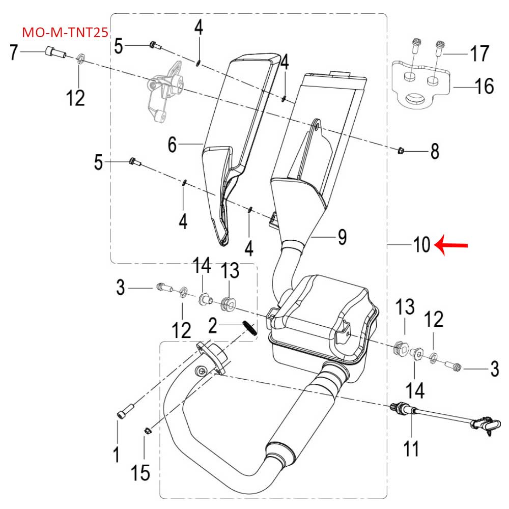 Kit de tubo de escape (TNT25)