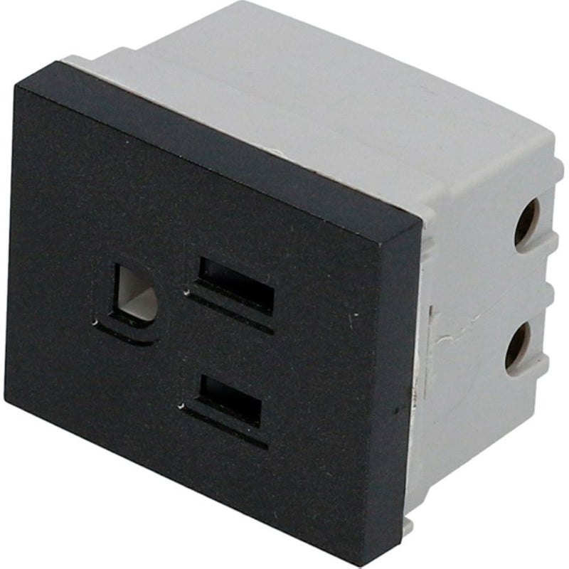 Enchufe Contacto aterrizado negro 1/2 Surtek.