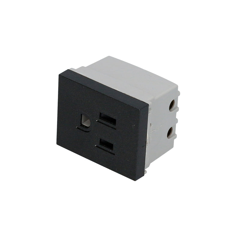 Enchufe Contacto aterrizado negro 1/2 Surtek.