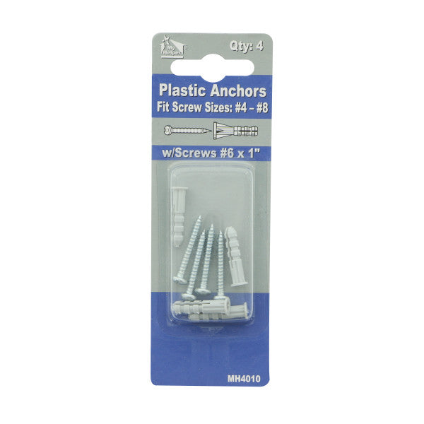 (4 Piezas) Kit de anclajes y tornillos