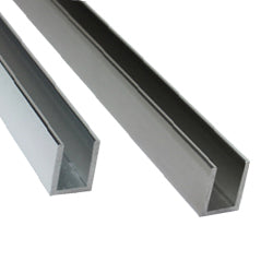 Uchanel inox p/vidrio 20 mm 3 mts largo T-304 satinado