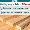 Clavadora concreto inalámbrica 20V  Clavos tipo ST 18mm Capacidad clavos: 65 piezas Bateria y Cargador por separado.  Pistola Clavadora Cemento