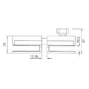 Cerradura Sin Llaves (Pasador) P/Puertas Dobles. No Req Perforacion En Vidrio 8 A 12 Mm. Satinada