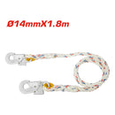 Cable de posicionamiento tipo cuerda nylon 1.80m con ganchos de cierre automático.