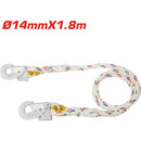 Cable de posicionamiento tipo cuerda nylon 1.80m con ganchos de cierre automático.