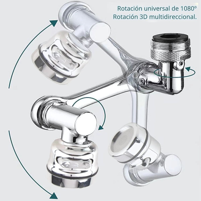 Adaptador flexible para grifo de baño, accesorio flexible para lavamanos, color plateado