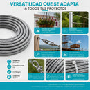 Guaya De Acero Inoxidable 304. Cable Metálico 7x7 de 0.0158 kg/m Para Tensar Y Sujetar (2mmx10m)