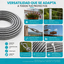 Guaya De Acero Inoxidable 304. Cable Metálico 7x7 de 0.0632 kg/m Para Tensar Y Sujetar (4mmx10m)
