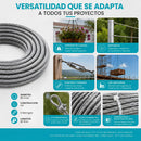Guaya De Acero Inoxidable 304. Cable Metálico 7x7 de 0.1422 kg/m Para Tensar Y Sujetar (6mmx10m)