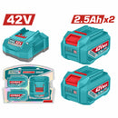 Batería 42V 2.5Ah y Cargador Rápido 42V 2A. Se venden 2 baterías y 1 cargador. TOTAL