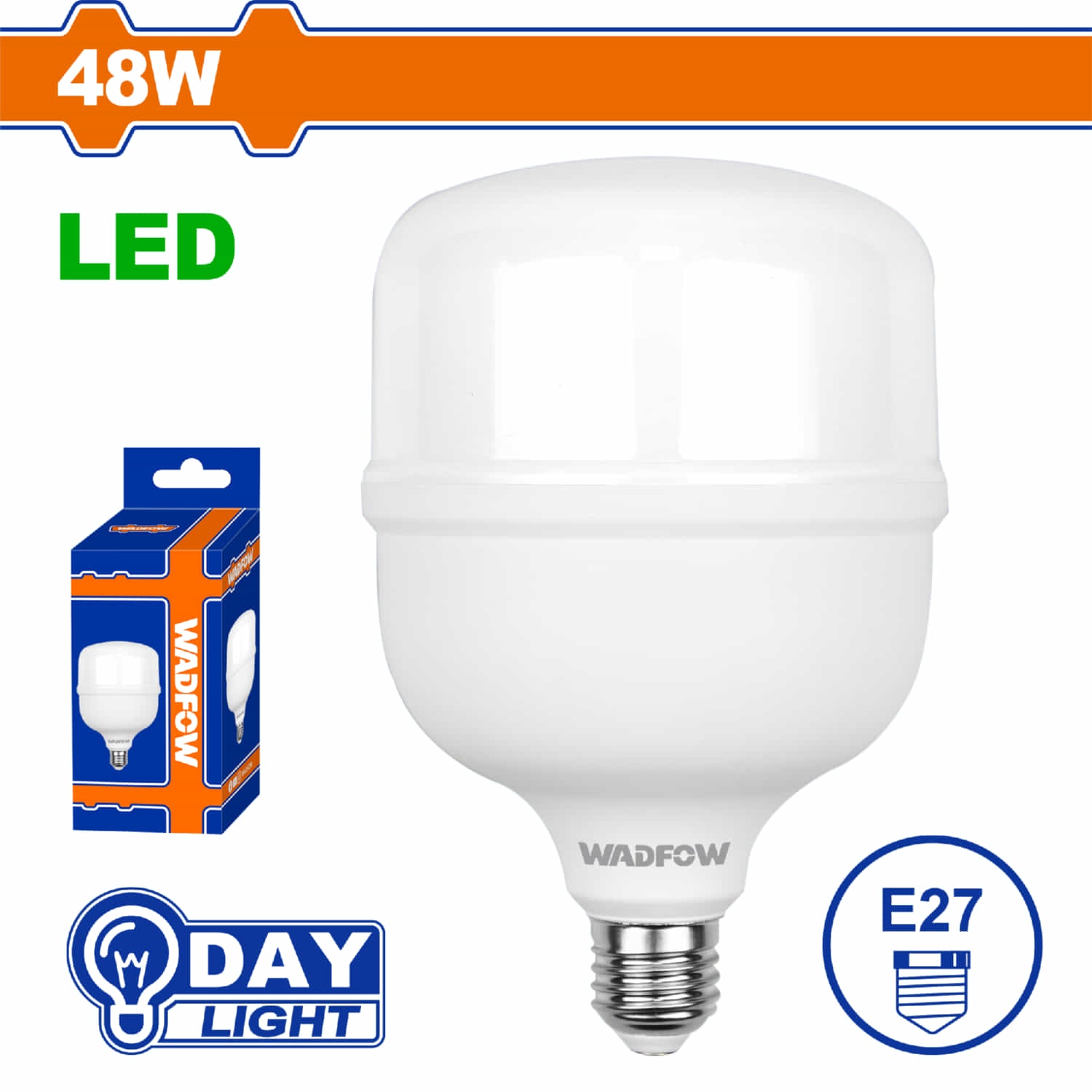 Bombillo LED T 48W 6000K 110-240V~50/60Hz. Luz Diurna. 25000 horas. Base E27. Foco