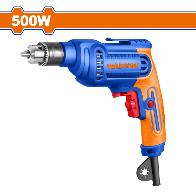 Taladro Drill eléctrico 3/8" de 500W con función reversible Velocidad variable.